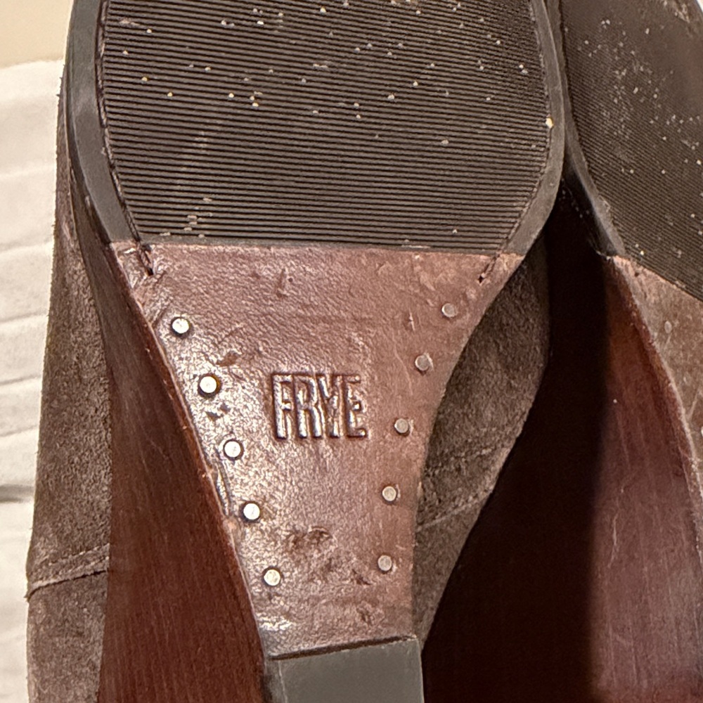 Frye Brown Suede Ankle Booties - Picture 4 of 6